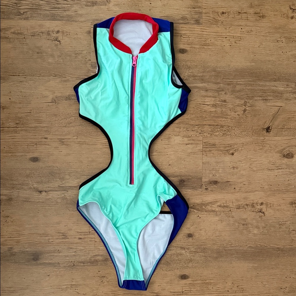 SHEIN Aqua and Blue Kids One Piece